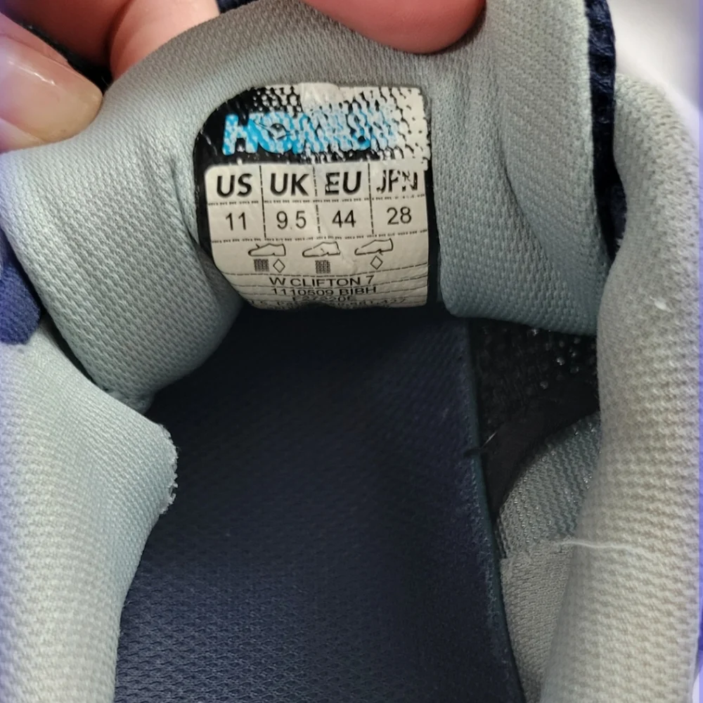 Hoka One One Clifton 7 Running Athletic Shoes Blue Pink Womens Sz11 - Picture 3 of 4